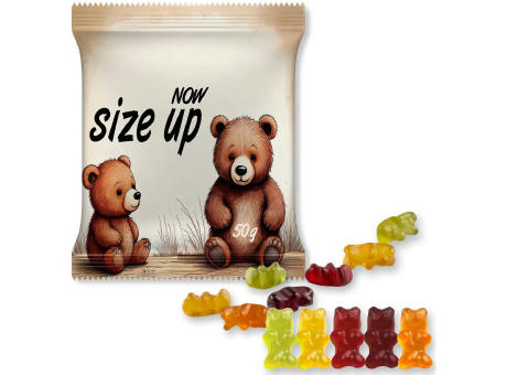 Product image Gummibärchen ohne Gelatine, ca. 50g, Maxi-Tüte Werbeartikel