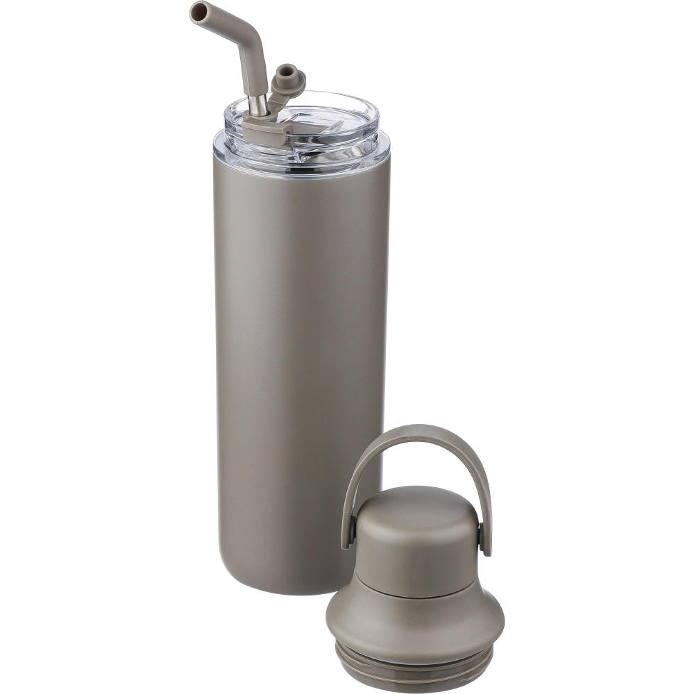 Doppelwandige Edelstahl-Trinkflasche (500 ml) Omari Werbeartikel