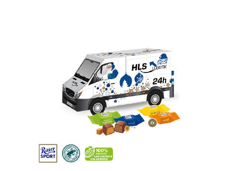 Product image 3D Präsent "Transporter" mit Ritter SPORT Schokowürfel Werbeartikel