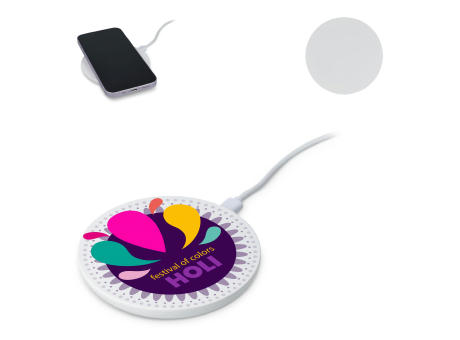 Kabelloses Schnellladegerät 15 W mit LED-Anzeige Werbeartikel