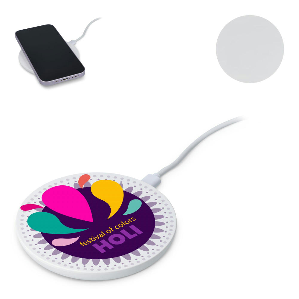 Product image Kabelloses Schnellladegerät 15 W mit LED-Anzeige Werbeartikel