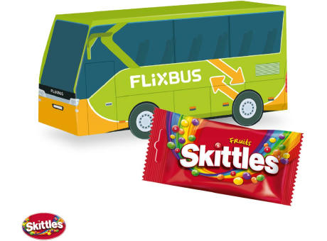 3D Präsent "Bus" mit Skittles® Werbeartikel