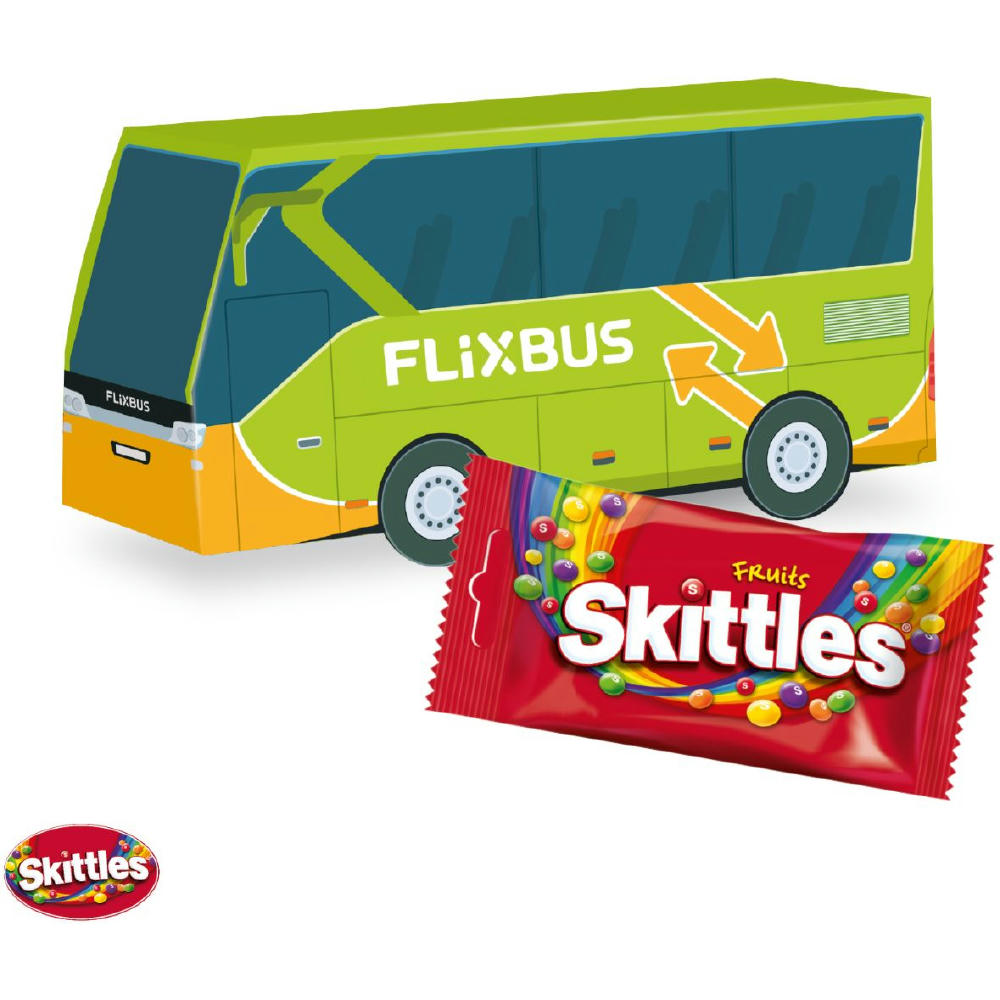 Product image 3D Präsent "Bus" mit Skittles® Werbeartikel
