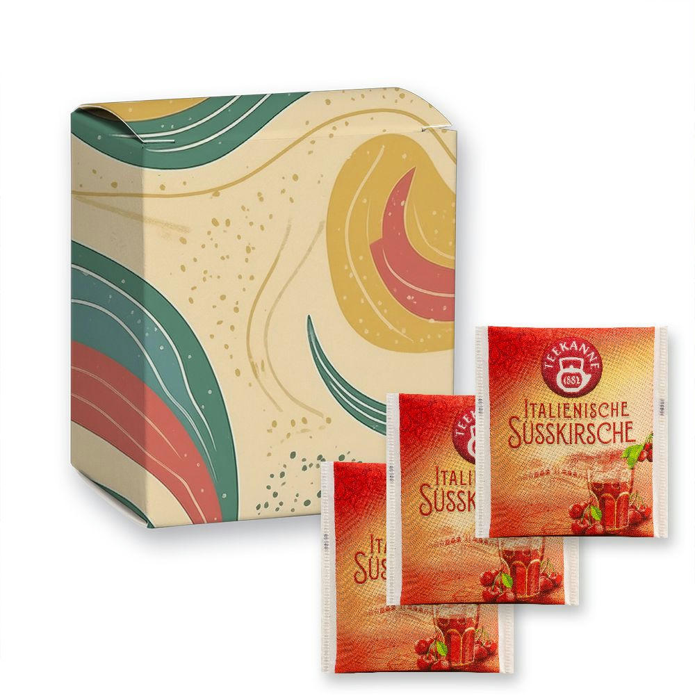 Product image Beuteltee Italienische Süsskirsche, 5 Stück, 12,5g, Faltschachtel Werbeartikel