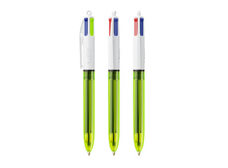 BIC® 4 Colours Fluo Kugelschreiber + lanyard bedrucken