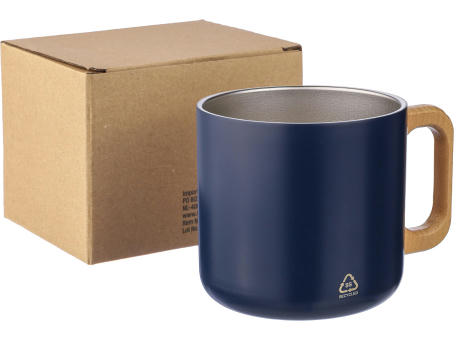 Doppelwandiger Becher aus recyceltem Edelstahl 400 ml Dwight Werbeartikel