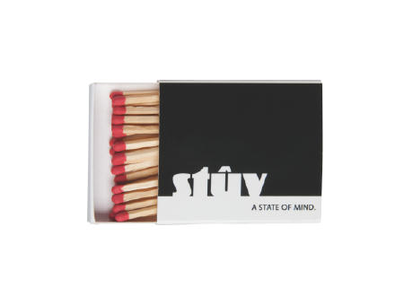 Product image Streichholzschachtel mit 24 Streichhölzern MATTES Finish und 4-c-Druck Werbeartikel