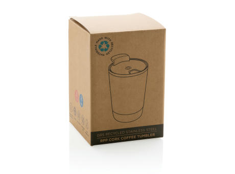Product image GRS rPP Edelstahl-Kaffeebecher mit Kork bedrucken