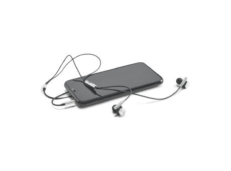 VIBRATION. In-Ear Kopfhörer aus Metall und ABS mit Mikrofon Werbeartikel