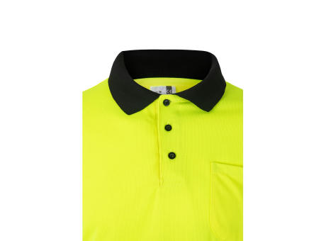 VL VULCAN LARGE. Zweifarbiges Poloshirt im Bird-Eye-Design (160g/m²) mit langen Ärmeln, aus Polyester (100%) Werbeartikel
