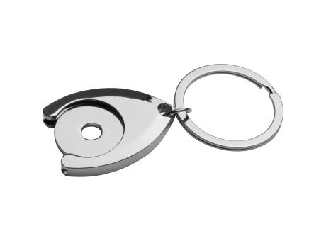 Product image Metall Schlüsselanhänger mit Einkaufschip Werbeartikel