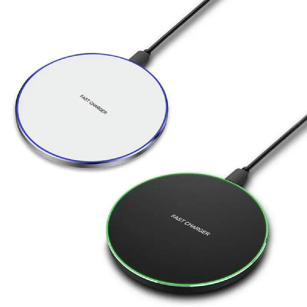 Product image Wireless Charger LED-Ring 10W Schwarz Werbeartikel