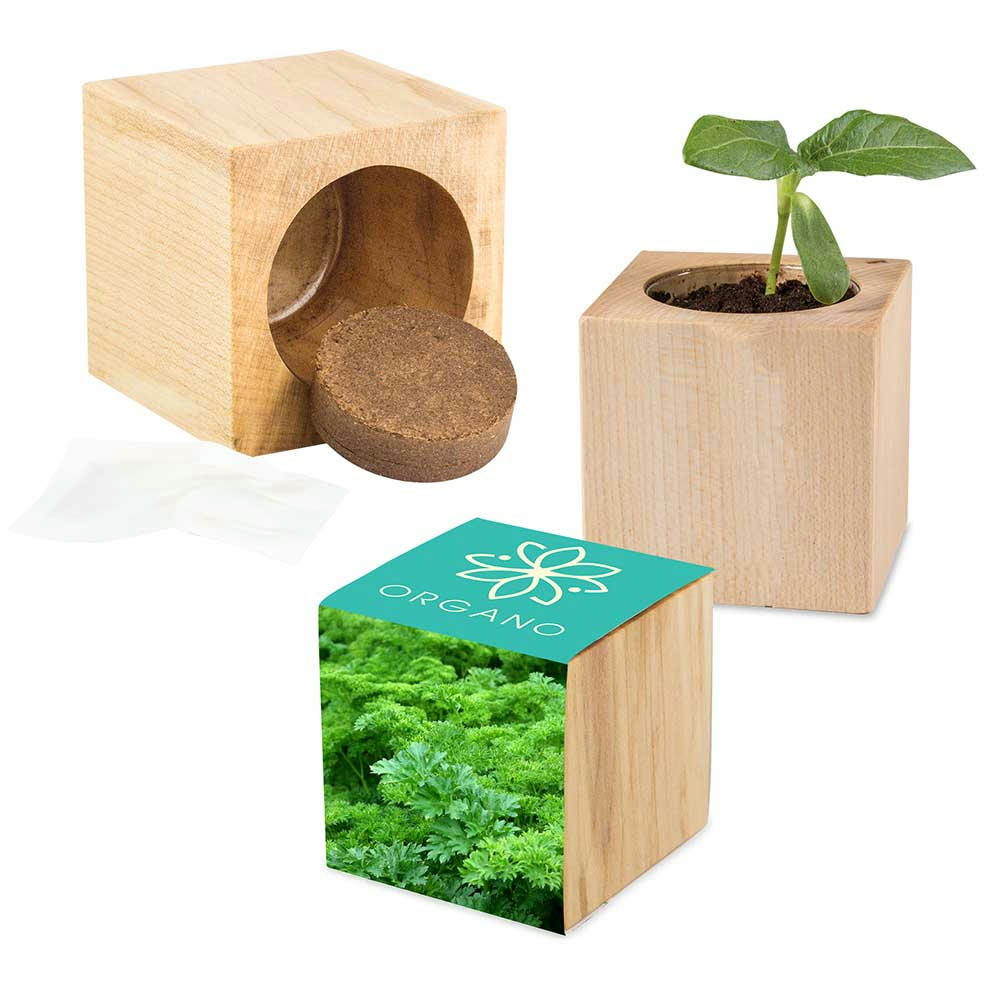Product image Pflanz-Holz Maxi mit Samen - Petersilie Werbeartikel