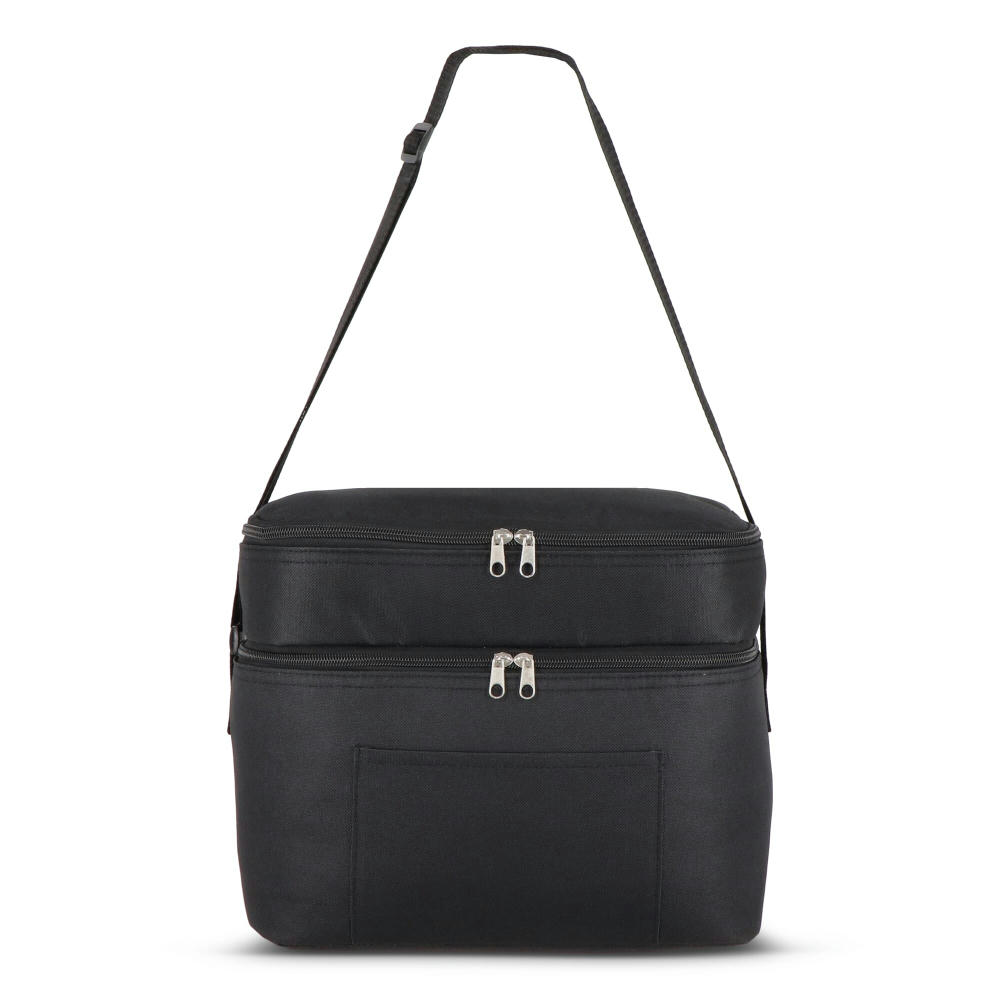 R-PET 600D Doppelfach-Kühltasche 30 x 20 x 25cm 12L Werbeartikel