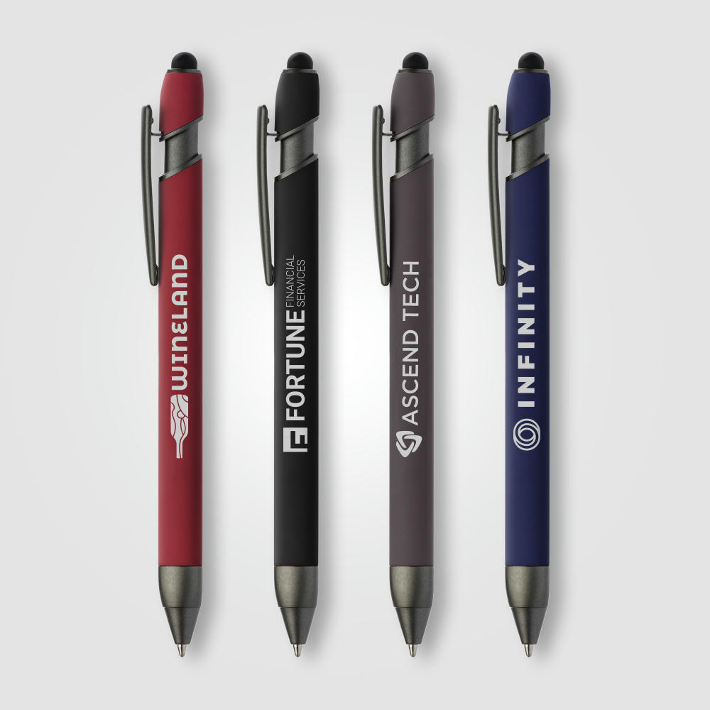 Prince Gunmetal Kugelschreiber - m/Stylus Werbeartikel