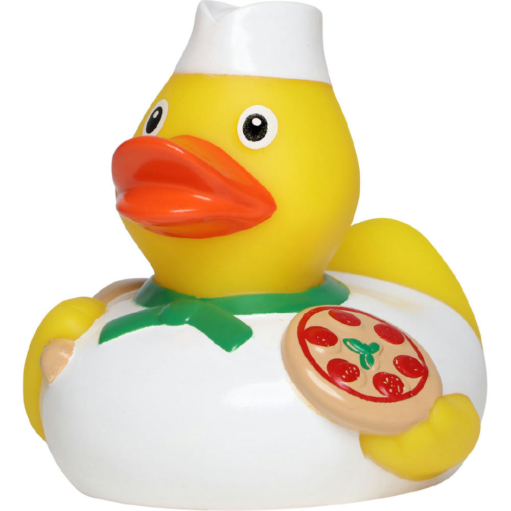 Product image Quietsche-Ente Pizzabäcker Werbeartikel