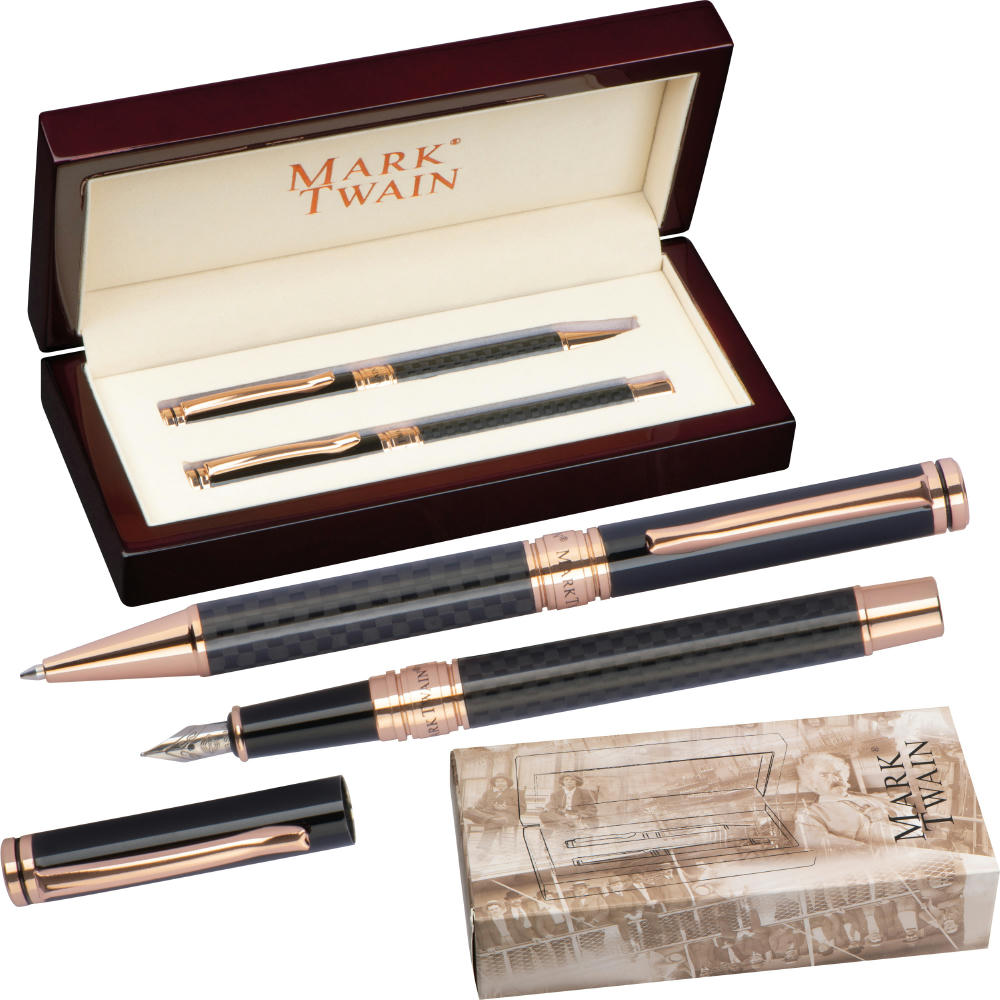 Product image Mark Twain Schreibset in einem Holzetui Werbeartikel