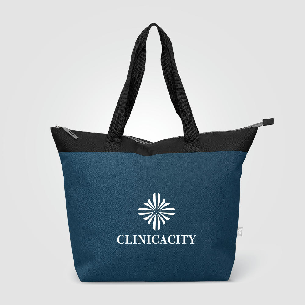 Metropolis Kühltasche mit Reißverschluss aus recyceltem 600D Polyester für 44 Dosen - 20 L Werbeartikel