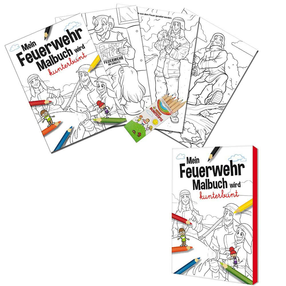 Malbuch / Mal-Set A6 - Sparkassen - Malset neutral Werbeartikel