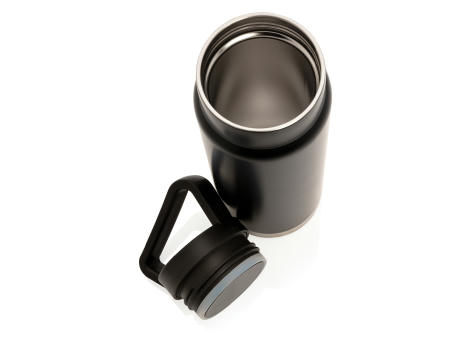 Auslaufsichere Vakuum-Flasche mit Tragegriff Werbeartikel