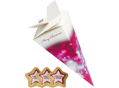 Product image Lübecker Marzipansterne, ca. 72g, Präsent-Pyramide bedrucken