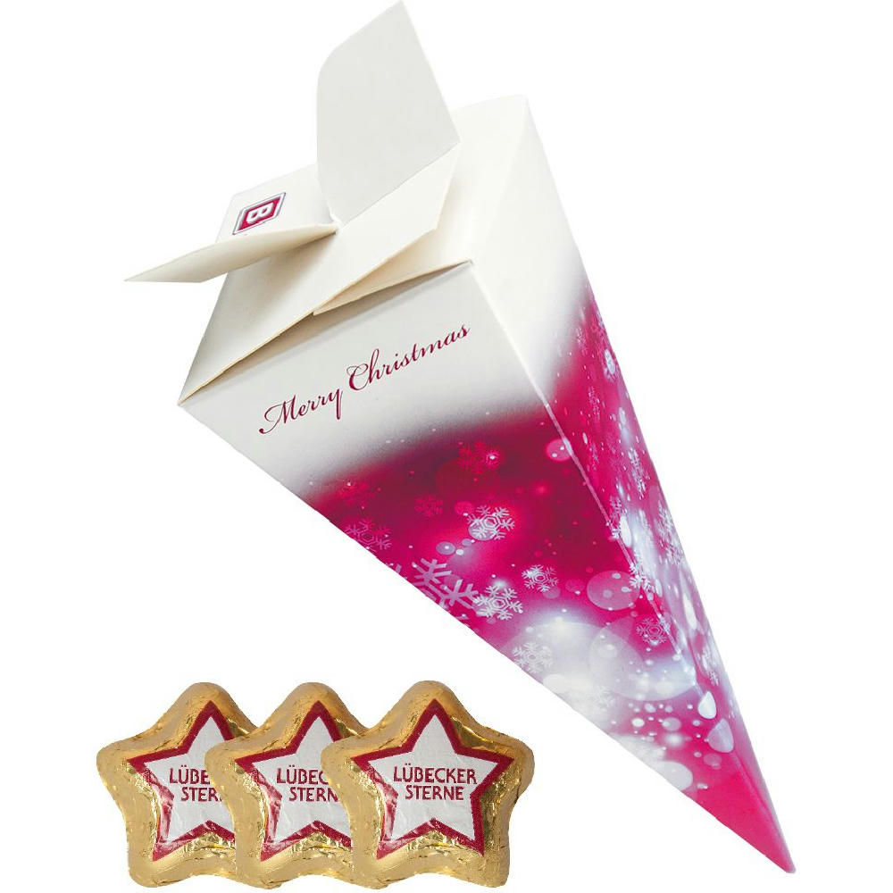 Product image Lübecker Marzipansterne, ca. 72g, Präsent-Pyramide Werbeartikel