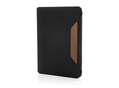 Teri AWARE™ A5 Portfolio aus RPET und Walnuss bedrucken