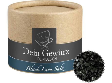 Product image Gewürzmischung Black Lava Salz, ca. 75g, Kraftpapierdose Mini Werbeartikel