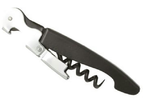 Kellnermesser 'Allegro Color', Doppelhebel, schwarz Werbeartikel