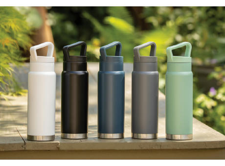 Auslaufsichere Vakuum-Flasche mit Tragegriff Werbeartikel