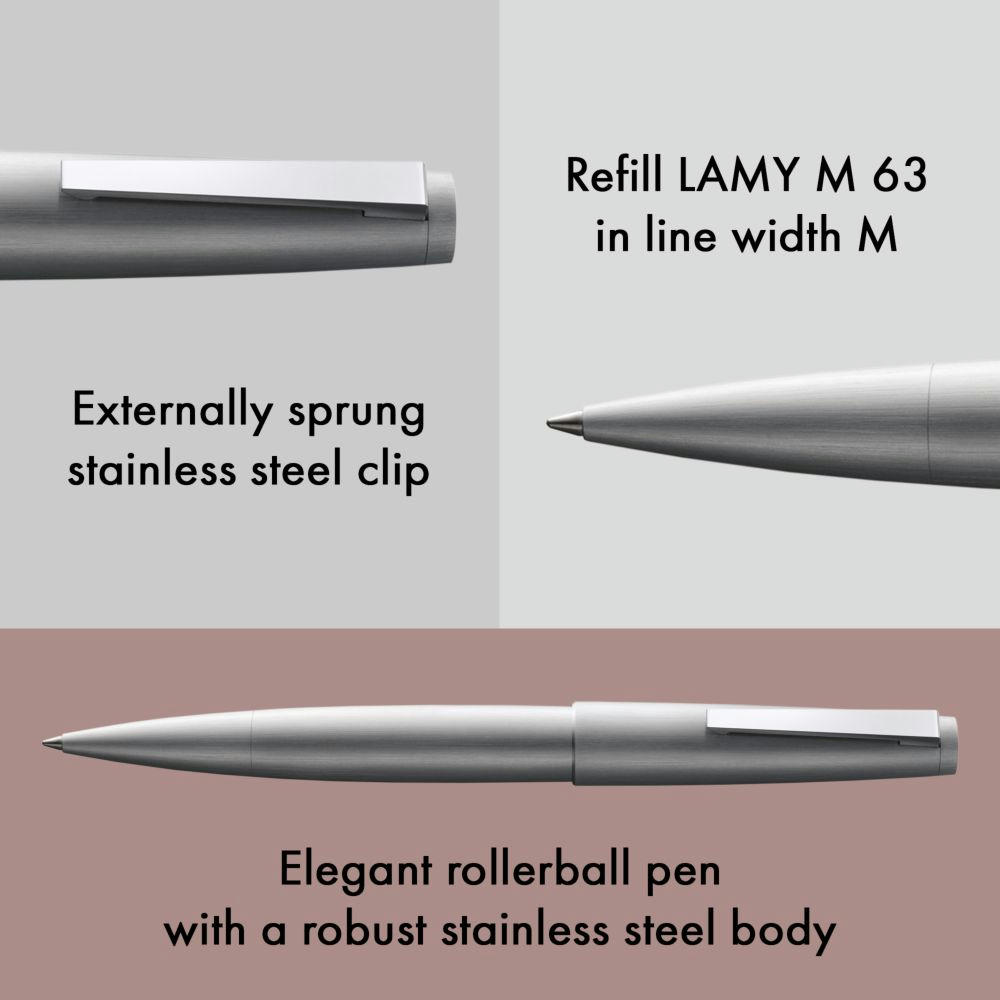 Tintenroller LAMY 2000 M silver Werbeartikel