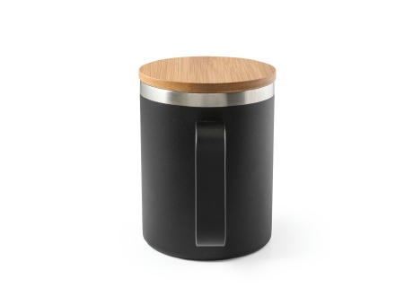 Product image LAUDA. Becher aus 90% recyceltem Edelstahl mit Bambusdeckel 420 mL bedrucken