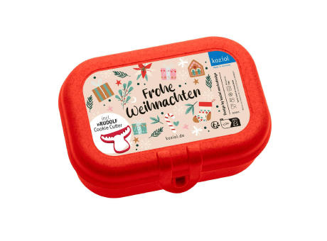 KOZIOL PASCAL S + RUDOLF Lunchbox + Ausstecher + XMAS Sticker & Rezepteinleger Werbeartikel
