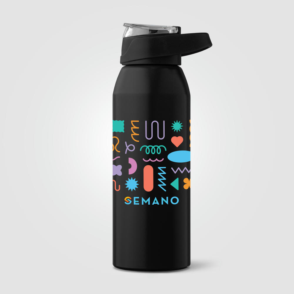 Lyse Sportflasche aus recyceltem Edelstahl - 710 ml Werbeartikel