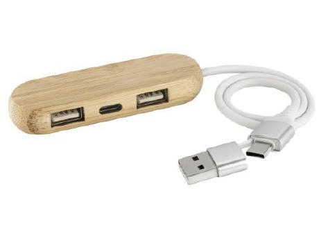 Metmaxx® Hub "MultiHub&Charge“ braun bedrucken