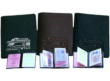 Product image CreativDesign Ausweistasche "Soft" 4 Fächer schwarz Werbeartikel