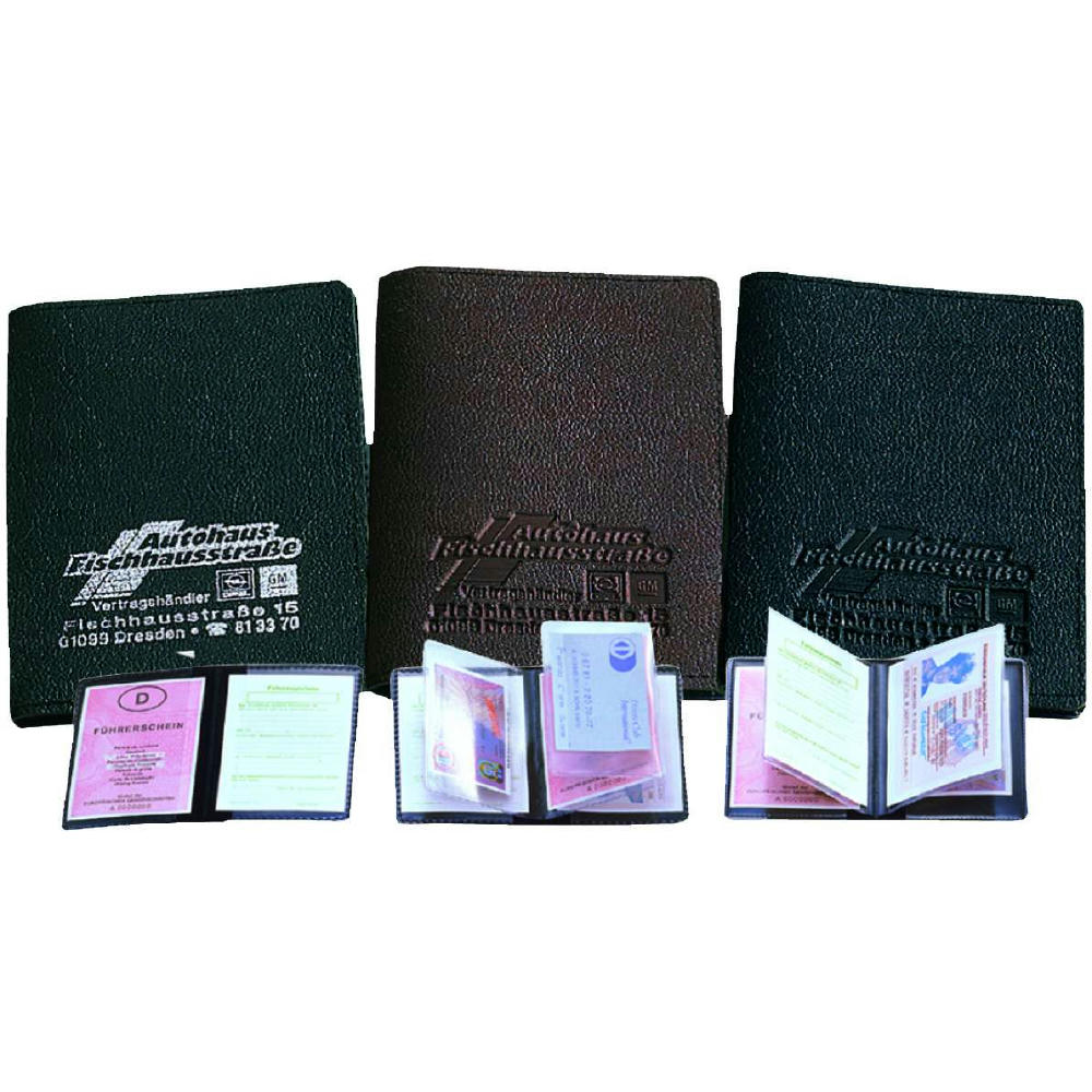 Product image CreativDesign Ausweistasche "Soft" 4 Fächer schwarz Werbeartikel