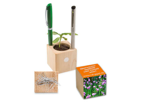 Product image Pflanz-Holz Büro mit Samen - Petersilie Werbeartikel