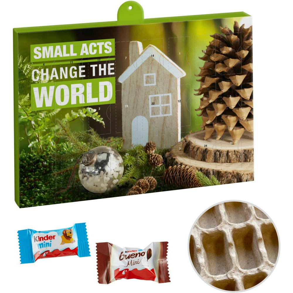 Product image Premium Präsent-Adventskalender "Eco" mit kinder Minis Mix Werbeartikel