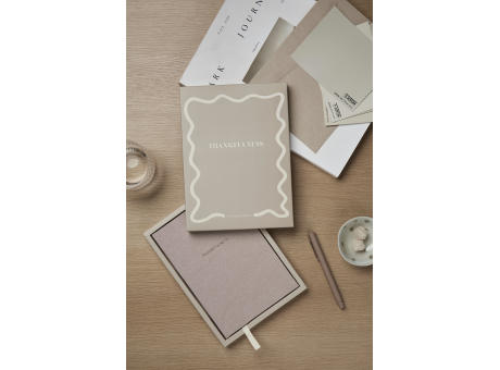VINGA Thankfulness GRS-recyceltes Papierjournal bedrucken