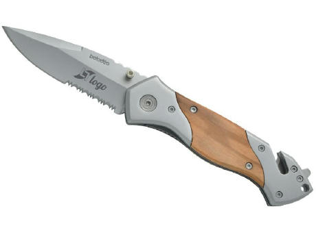 Rettungsmesser 'Rescue', Olivenholz Werbeartikel