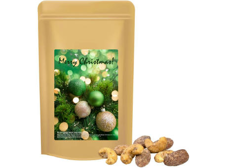 Zimt-Mandel Vanille-Cashew Mix, ca. 80g, Standbeutel Midi bedrucken