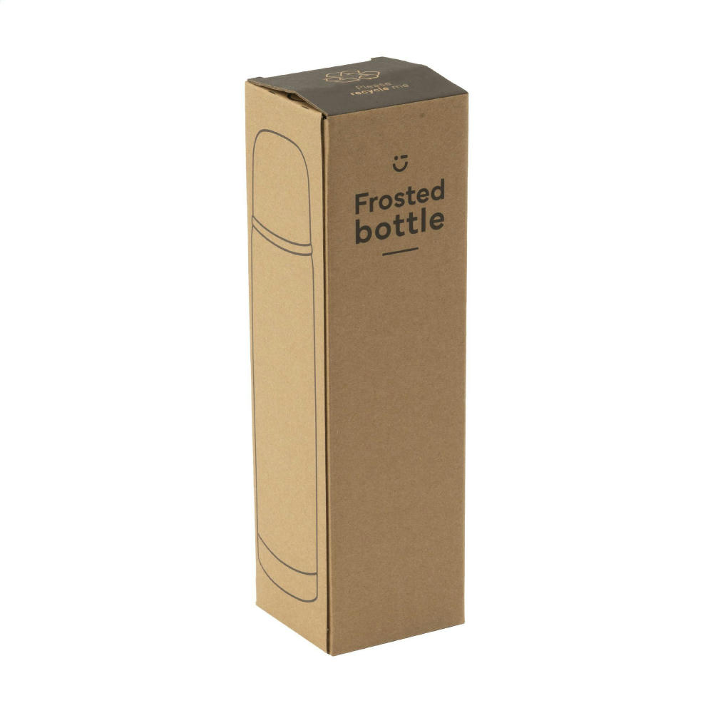 Frosted Bottle RCS Recycled Steel 500 ml Thermoflasche Werbeartikel