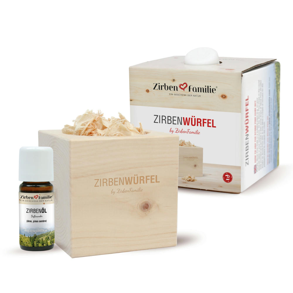 ZIRBENWÜRFEL SET Werbeartikel