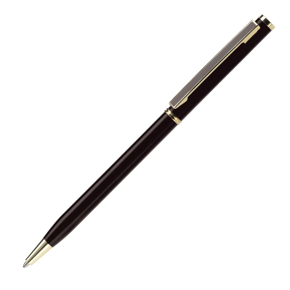 Product image Metallkugelschreiber Slim mit Gold Applikation Werbeartikel