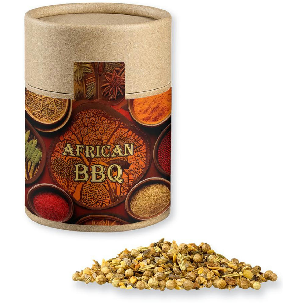 Product image Gewürzmischung African BBQ, ca. 75g, Kraftpapierdose Midi Werbeartikel