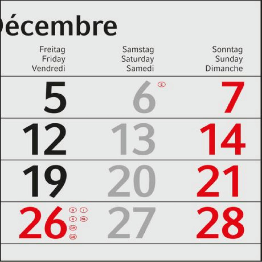 4-Monatskalender Einblatt Budget 4 EXPRESS Schrift modern Werbeartikel