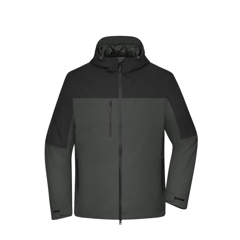 Men's 3-in-1-Jacket  GRS - Funktionelle 3-in-1 Jacke bestehend aus einer zweilagigen Außenjacke und einer Hybrid-Innenjacke Werbeartikel