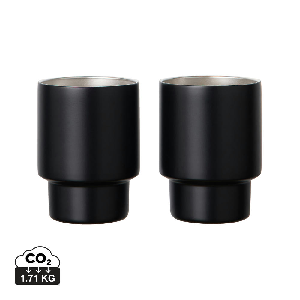 Product image VINGA Nagano RCS recycelte Edelstahlbecher, 2er-Set Werbeartikel