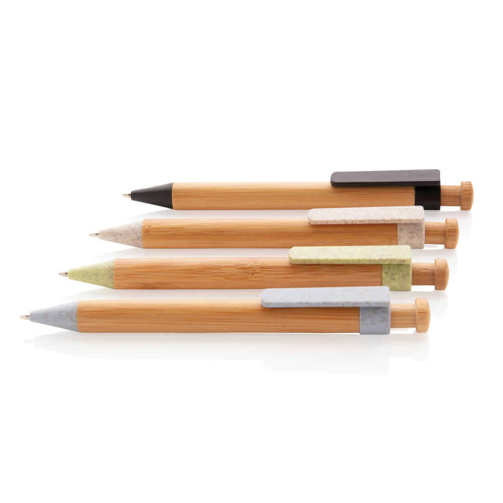 Bambus Stift mit Wheatstraw-Clip Werbeartikel